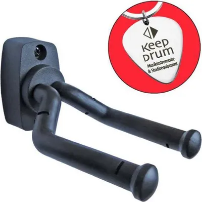 Immagine prodotto di keepdrum supporto universale da parete per chitarra e basso con portachiavi per plettro