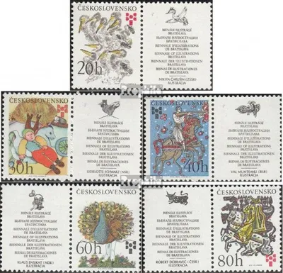 Produktbild von Briefmarken Tschechoslowakei 1975 Mi 2267Zf-2271Zf mit Zierfeld (kompl.Ausg.) postfrisch Kinderbuch