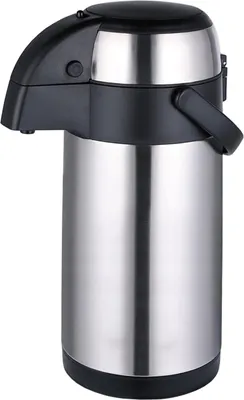 Produktbild von Michelino Thermoskanne mit Pumpe 3L Edelstahl/Schwarz