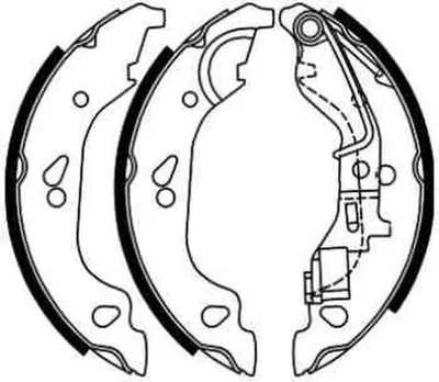 Produktbild von ABE Bremsbackensatz Trommelbremse Hinten für FIAT PUNTO (188) C0F019ABE