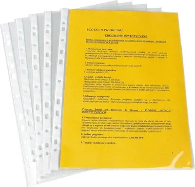 Produktbild von 100 Stück Dokumentenhüllen A4 PP, antistatisch, mit Kieselsteinen für leichtes Einlegen