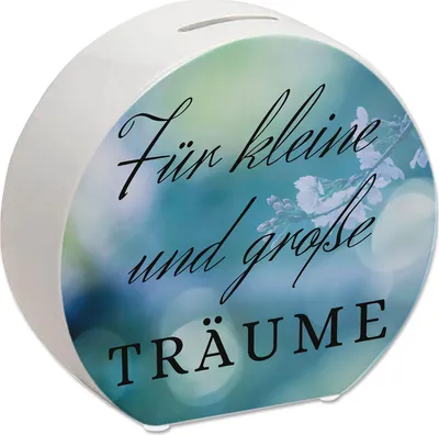 Produktbild von Traumerfüller Spardose mit Spruch Für kleine und große Träume