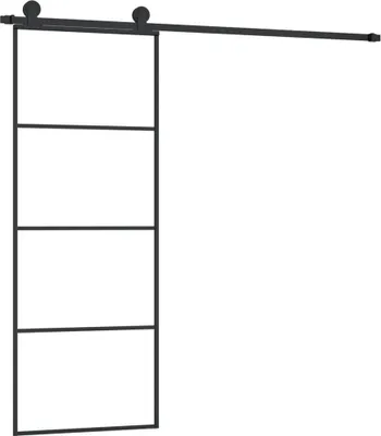 Produktbild von Schiebetür mit Beschlag 76x205 cm ESG-Glas & Aluminium