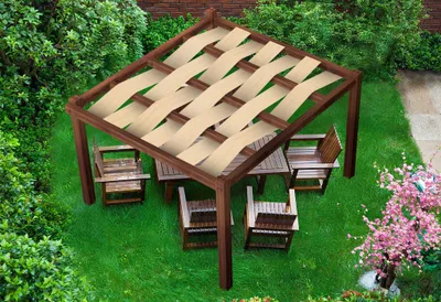 Produktbild von Sonnenschutzleiste für Gartenpavillons, HDPE 0,7 x 5, Grau