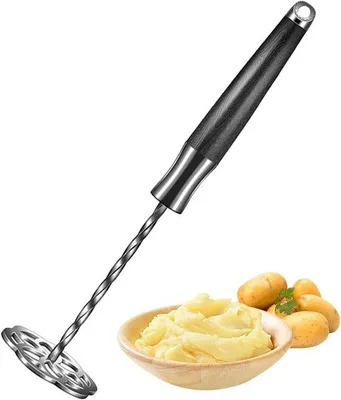 Image de Pilon en acier inoxydable pour pommes de terre, tomates et avocats