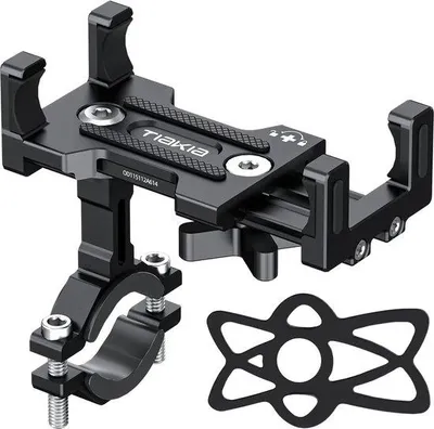 Produktbild von Unyqoos® 6063-T6 Aluminium-Handyhalter für Fahrrad, Motorrad & Scooter – 360° drehbar, Schnellspanner-Lenkerhalter für 4,5–7,0 Zoll Smartphones