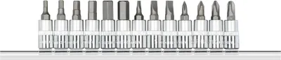Produktbild von GEDORE red R48008013 Schraubendrehereinsätze 1/4 +Leiste 13-teilig, 3300022