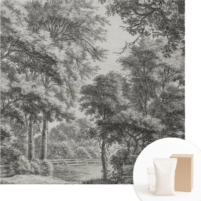 Obrázek produktu pro Samolepicí fototapeta – nástěnné malby do obývacího pokoje – 250 x 250 cm – dekorativní fólie na stěny – moderní design pro výzdobu stěn – tapety do interiérů – lesní krajina