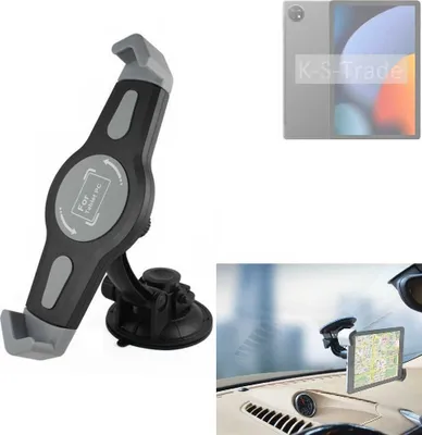 Produktbild von K-S-Trade Scheiben-Halterung für Tablets kompatibel mit Blackview Oscal Pad 16 KFZ Tablet Saugnapf Auto Halterung Windschutzscheibe Holder Halter