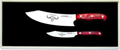 Produktbild von Giesser Messer PremiumCut 2er Set 20 cm Chefs + 10 cm Office Acryl Red Diamond
