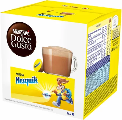 A product box for Nescafé Dolce Gusto Nesquik.
