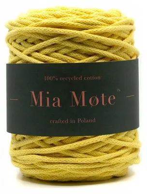 Image de Mia Mote Cordon Coton Tressé Macramé 5mm Jaune Calcite 200m