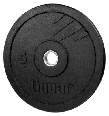 Produktbild von Tiguar - Hantelscheiben, Gummi PP12526 (5 kg) (Schwarz)