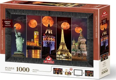 Zdjęcie produktu dla ART PUZZLE Puzzle z ramką i klejem 3w1 Krwawy Księżyc 1000 elementów