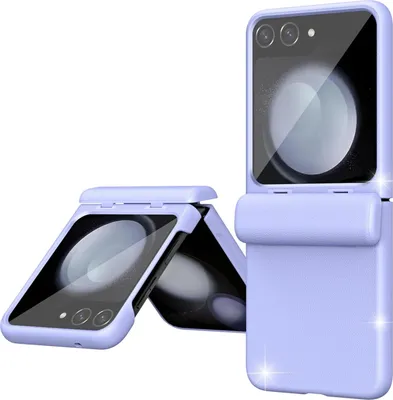 Immagine prodotto di Custodia per Samsung Galaxy Z Flip 6 / Z Flip 7 FE, con protezione dello schermo, protezione della cerniera, resistente ai graffi e agli urti Viola