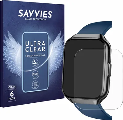 Produktbild von 6x Für QCOQ P98 1.96" Schutzfolie Savvies Displayschutz Display Schutz Folie Klar Transparent