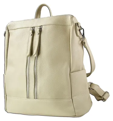 Produktbild von Toscanto Reißverschluss Cityrucksack beige Leder ORT100RI