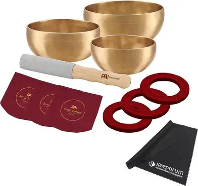 Image de Meinl Sonic Energy Bronze Set de bols chantants avec tissu