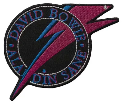 Produktbild von David Bowie - Standardgröße - Patch "Aladdin Sane", gewebter Stoff RO11321 (Einheitsgröße) (Schwarz/Blau/Weinrot)