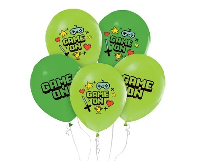 Produktbild von 5 Luftballons "Game on" Gaming Party
