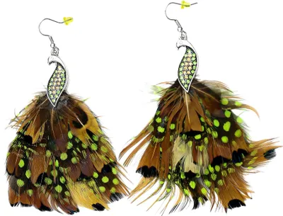 Produktbild von Ohrringe Pfau mit Pfauanhängern von collezione alessandro