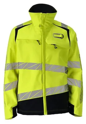 Produktbild von MASCOT® Soft Shell Jacke Multisafe Größe 5XL, hi-vis gelb/schwarzblau | Packung (1 Stück)