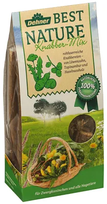 Productafbeelding van Dehner Best Nature, knaagsnack, knabbelmengsel, 100% natuurlijk, voor dwergkonijnen