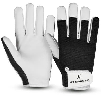 Imagen del producto de Guantes de jardinería con palma de cuero, transpirables, ligeros, de agarre universal, ideales para trabajos de jardinería