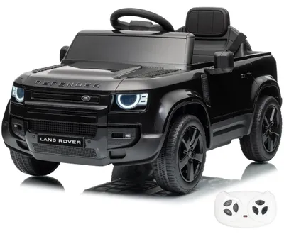 Produktbild von Land Rover Defender 90 Elektro-Kinderfahrzeug 12V 1 bis 5 Jahre – Akku-Kinderauto mit Fernbedienung, EVA-Rädern und 3-Punkt-Gurt – Akku-Fahrzeug mit funktionierenden Türen und MP3-Player – Schwarz