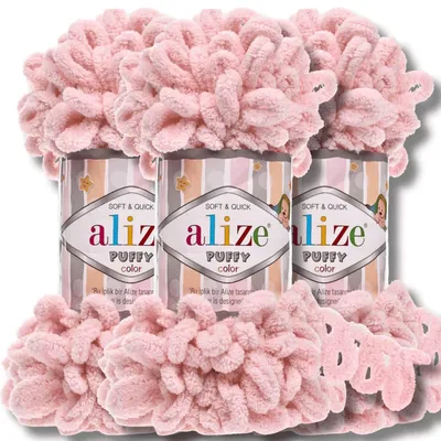 Obrázok produktu pre Alize 3x 100g, nadýchaná priadza, jednotná farba, vhodná na háčkovanie a pletenie (farba: svetloružová - 161)