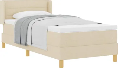 Immagine prodotto di Letto a molle con materasso Crema 200 x 100 cm Tessuto