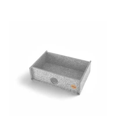 Produktbild von Aufbewahrungsbox CARGA Filz 17 x 25 x 7,5 cm ohne Deckel in hellgrau meliert