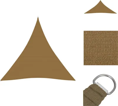 Produktbild von vidaXL Sonnensegel 160 g/m² Taupe 4x4x4 m HDPE -  Sonnenschirme & Sonnenschutze