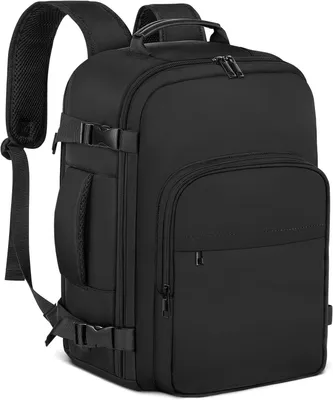 Image de Sac à dos 45x36x20 cm, noir, sac de voyage pour les déplacements en avion