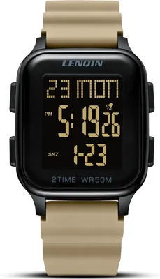 Imagen del producto de Reloj digital para hombre, reloj deportivo con pulsera, resistente al agua hasta 30 metros. Reloj para hombre con alarma, cronómetro e iluminación LED. Reloj digital para hombres