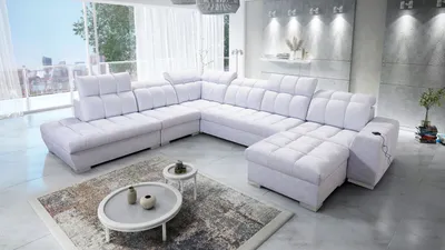 Produktbild von XXL Couch Wohnzimmer Sofa in U-Form Schlaffunktion PAGANI X  Farbe wählbar