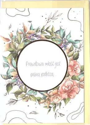 Zdjęcie produktu dla Karnet okolicznościowy B6 Ślub Róża z Cytatem