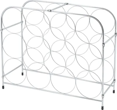 Produktbild von Elegantes Weinregal - praktisch und modern - 1 Stück - Silber - Metall - 41 x 34 x 17 cm