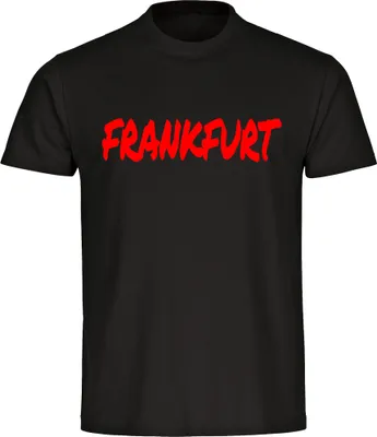 Produktbild von multifanshop Herren T-Shirt - Frankfurt - Textmarker, schwarz, Größe 4XL