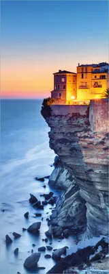 Produktbild von Wallario Poster - Haus an der Klippe, Kunstdruck Größe: 50 x 125 cm