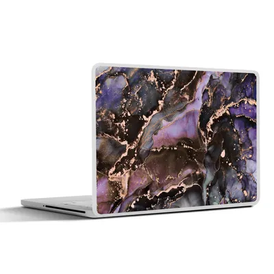 Produktbild von MuchoWow® Laptop Aufkleber Sticker Cover Marmor - Gold - Rosa 25x18 cm - Laptop-Deko