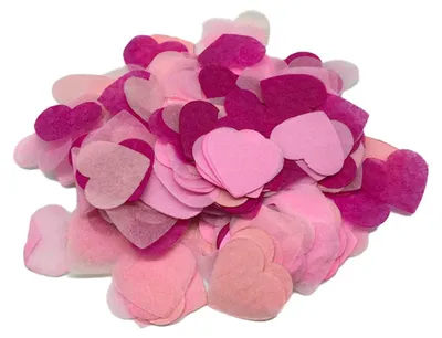 Image de Confettis en forme de cœur - Pour la décoration de table - 4000 pièces - Rose et rouge