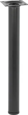Produktbild von WAGNER Möbelbein CLASSIC RETRO - Ø 30 x 300 mm, Anschraubplatte 60 x 60 mm, Innengewinde Ø 10 mm, Stahl, schwarz - 12103001