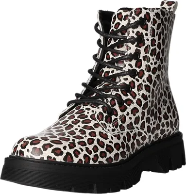 Produktbild von girlZ onlY Kinder-Mädchen-Schnürstiefel gefüttert Beige-Schwarz-Mehrfarbig, Farbe:beige/schlamm, EU Größe:34