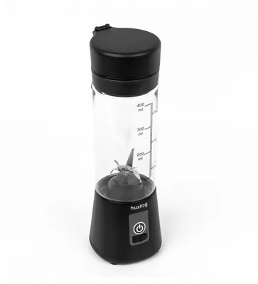 Produktbild von Huslog Tragbarer Standmixer Kabellos 180W USB Schwarz To Go Mixer