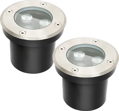 Produktbild von Bettizia 2x 3W Bodenleuchte IP65 Außen LED Leuchte Bodeneinbaustrahler Bodenstrahler Bodenlampe Warmweiß