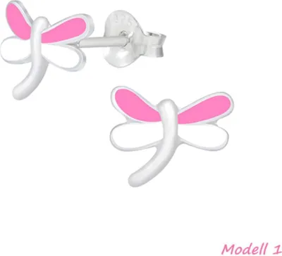 Produktbild von Kinderohrstecker: Mädchen Ohrringe Silber „Libelle“ Modell 1