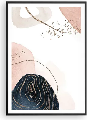 Produktbild von Gerahmtes Poster - Schwarzer Rahmen - Abstraktion Modern Grafik - 70x100 cm - Wand Bild - Wanddeko - Wandbilder - Wandposter - Bilderrahmen - Bilder - Kunstdruck - Wandbild - P2BPA70x100-4217