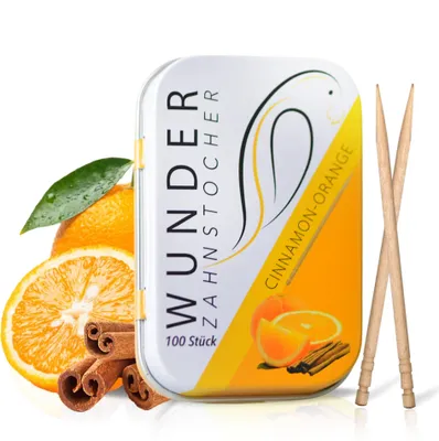 Produktbild von Wunderzahnstocher Cinnamon-Orange 100 Stück