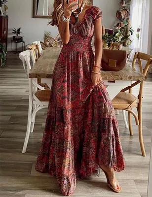 Maxikleid aus 100% Polyester, Hauptbild